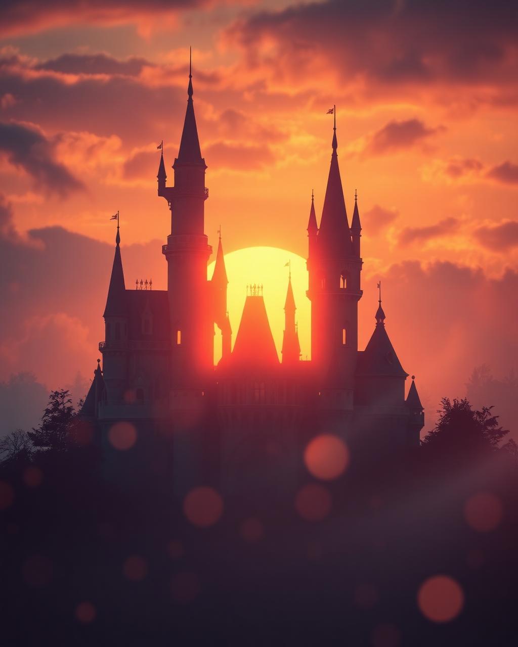 Märchenschloss bei Sonnenuntergang
